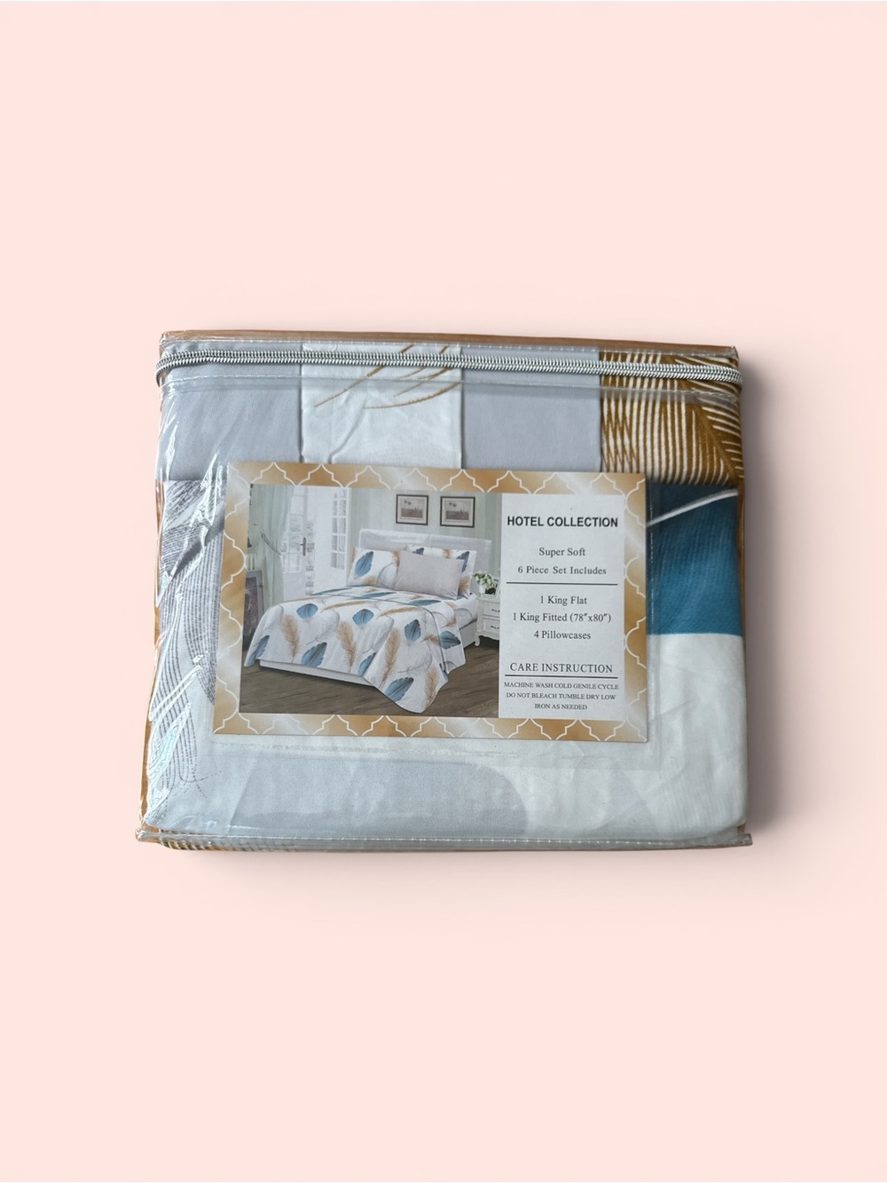 Hotel Collection Comforter Set in Teal, Gold, White